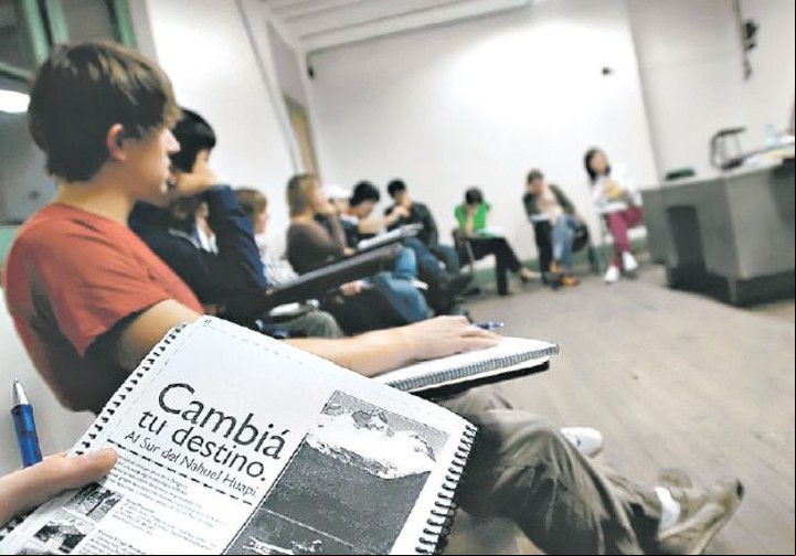 Mucho que aprender. Una de las clases de español que da la Universidad de Buenos Aires para extranjeros.