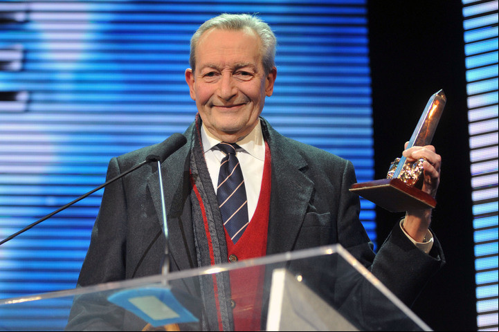 Hace 7 años, cuando recibió el ACE de Oro. Esa noche lo acompañó Tombetti.