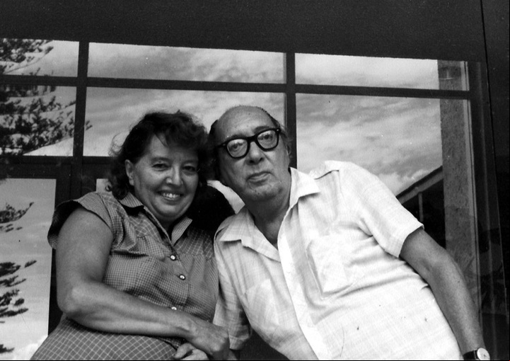 CLAIMA20140605_0253 Juan Carlos y Dolly Onetti en Xalapa, Veracruz, México, en ocasión del homenaje a Onetti en 1980.