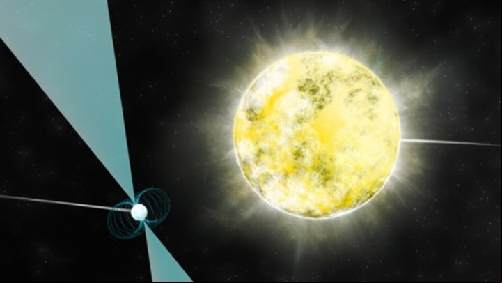 Recreación de estrella enana blanca que podría ser un diamante del tamaño de la Tierra. (Nasa)