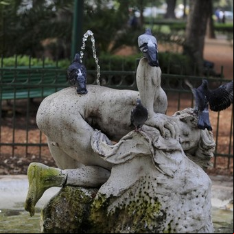 Una escultura de verano en Recoleta