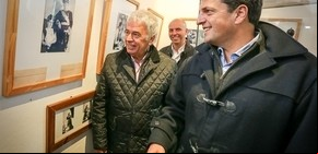 Massa y De la Sota visitaron la casa natal de Evita