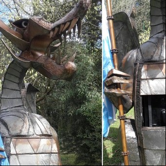 Encuentran en la casa de un ex funcionario de Scioli una caja fuerte oculta en un dragón de metal