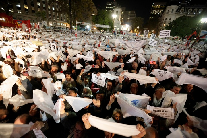 Repudio al 2x1. Una masiva marcha en 2017. / AP