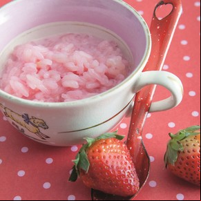 Arroz con leche rosa