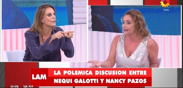 Sigue la tensión tras el durísimo cruce entre Nequi Galotti y Nancy Pazos
