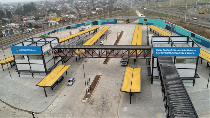 El centro de trasbordo de La Matanza recién inaugurado, en 2017.