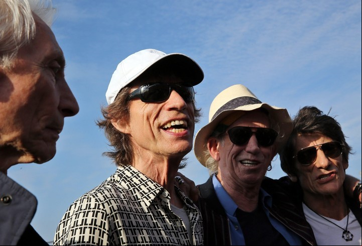 El mítico cuarteto, antes de tocar en Cuba.(EFE)