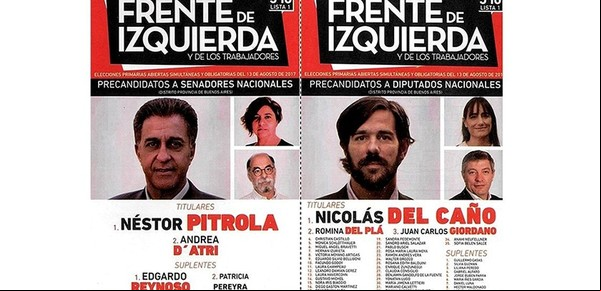 Frente de Izquierda: lista de candidatos a senador por Buenos Aires
