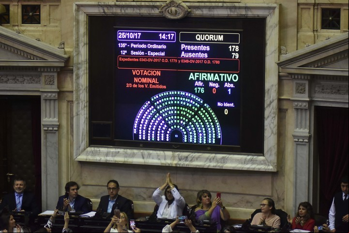 El desafuero se aprobó por 176 votos a favor, ninguno en contra y una abstención. (Lucía Merle)