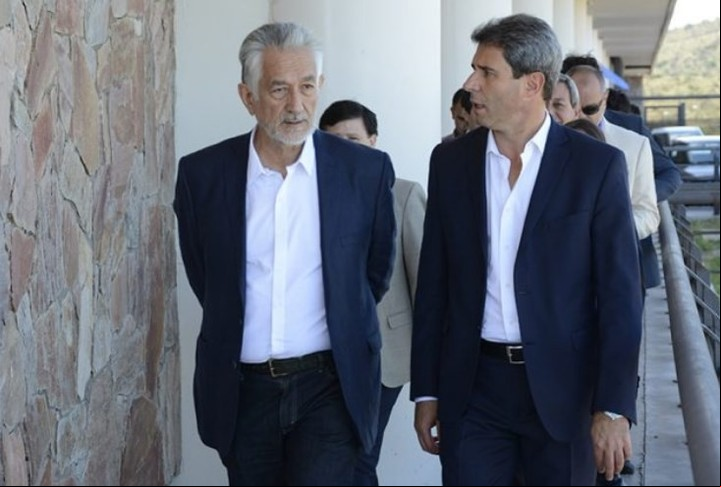 Alberto Rodríguez Saá y Sergio Uñac, en San Luis. Sergio Uñac y Alberto Rodriguez Saa interna peronista rumbo a las elecciones presidenciales 2019 peronismo peronistas