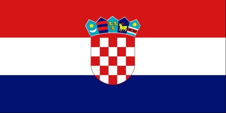 Bandera de la República de Croacia.