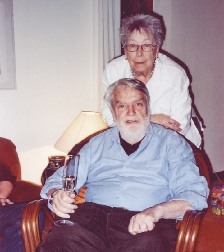 Junto a Marlies Joos, su esposa. (Gentileza Osvaldo Bayer)