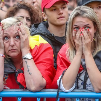 Las calles de Bélgica pasaron de la euforia al dolor en apenas 90 minutos