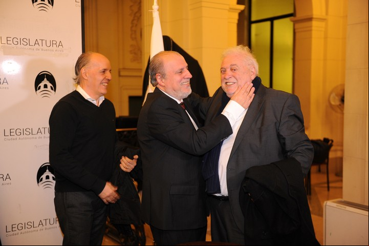 Con el ex ministro de Salud Ginés González García.