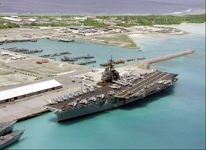 La base militar de Estados Unidos en la isla Diego García (National Archives and Records).