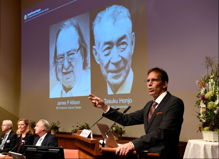 El anuncio del Nobel de Medicina 2018 (AFP)