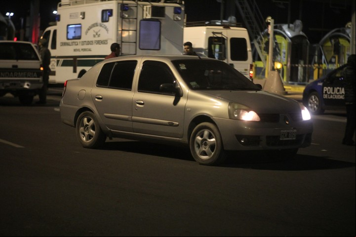El Renault Clío de la víctima, durante la reconstrucción del crimen. Foto: Mario Sayes
