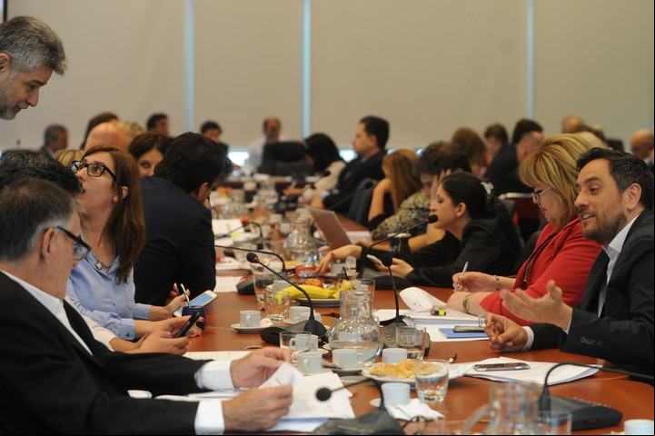 Reunión de la comisión de Presupuesto, la semana pasada.