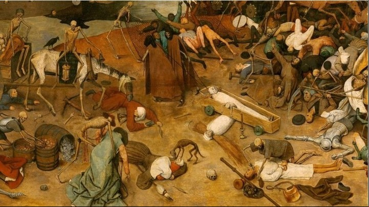 Una pintura de Pieter Brueghel el Viejo, del 1562, que representa la epidemia de peste negra.