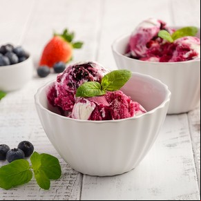 Helado de vino tinto