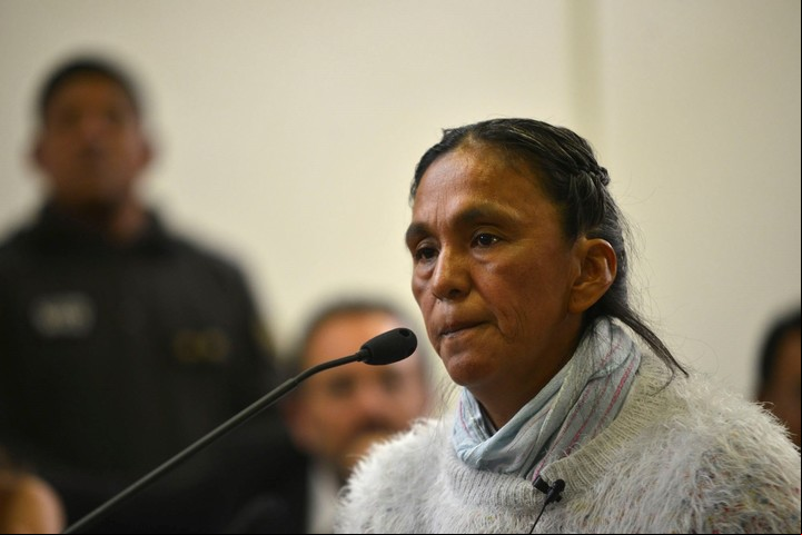 Milagro Sala durante una audiencia judicial en la que fue condenada a 13 años de prisión. Foto EFE/Edgardo Valera/ARCHIVO.