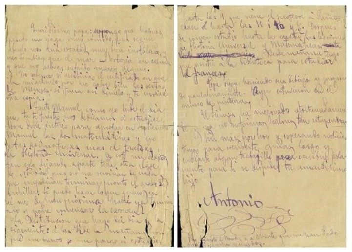 Manuscritos de Antonio Machado.