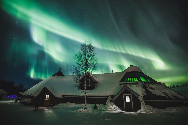 Auroras boreales sobre el Ártico (Reuters).