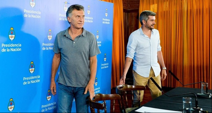 Macri y Marcos Peña en 2019.