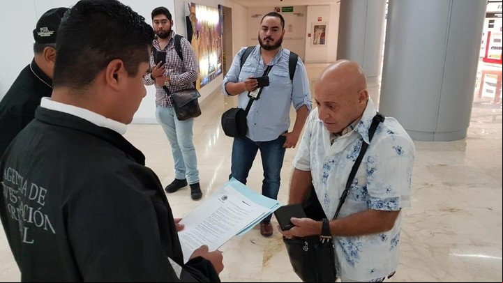 Raúl Martins, al ser detenido cuando intentaba ir desde México rumbo a Belice.