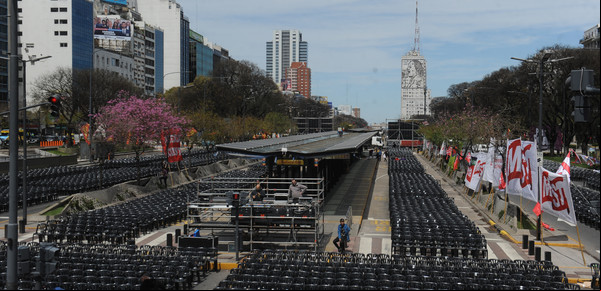 La 9 de Julio y el Metrobus, con cortes por un acto del Frente de Izquierda