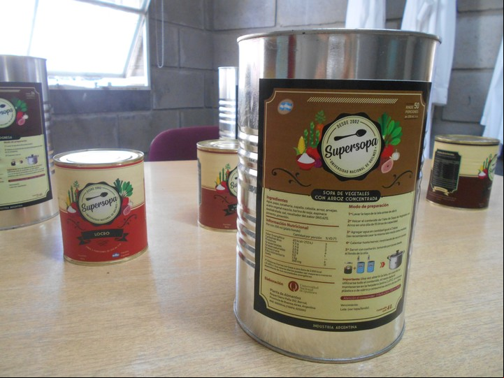 Supersopa. Un alimento producido en los laboratorios de la UNQ.