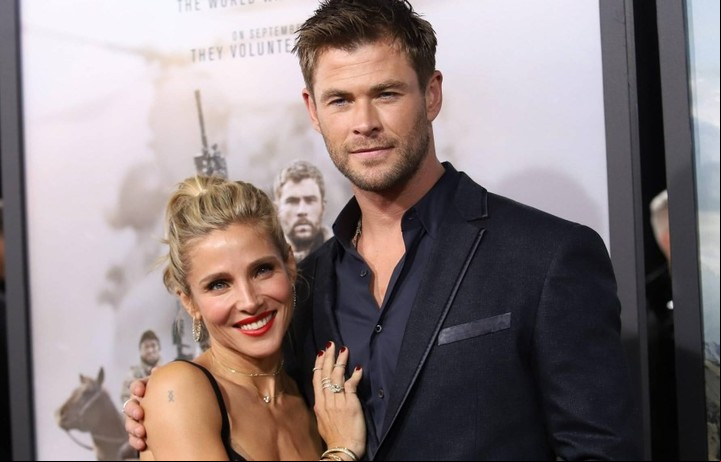 Junto a su esposa, la española Elsa Pataky.