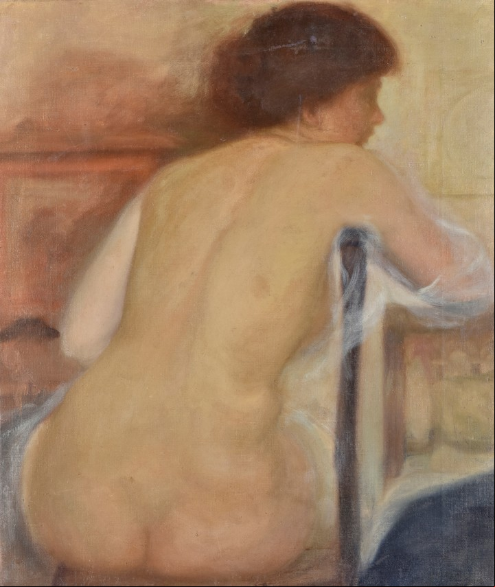 “Torso”, óleo sobre tela de Lía Correa Morales que se exhibió en el Salón Nacional de Artes Plásticas en 1913. Se verá en el Bellas Artes.
