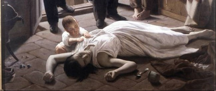 Detalle del cuadro Un episodio de la fiebre amarilla en Buenos Aires, de Juan Manuel Blanes. / Archivo Clarín