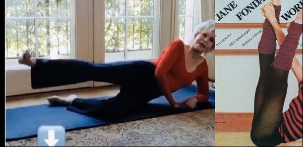 Jane Fonda vuelve a sus clases virtuales de gimnasia a los 82 y es boom