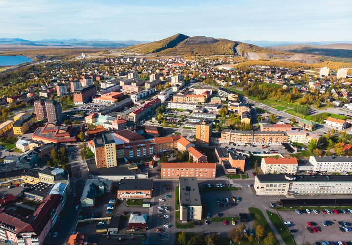 Kiruna, la ciudad mas al norte de Suecia. /Shutterstock
