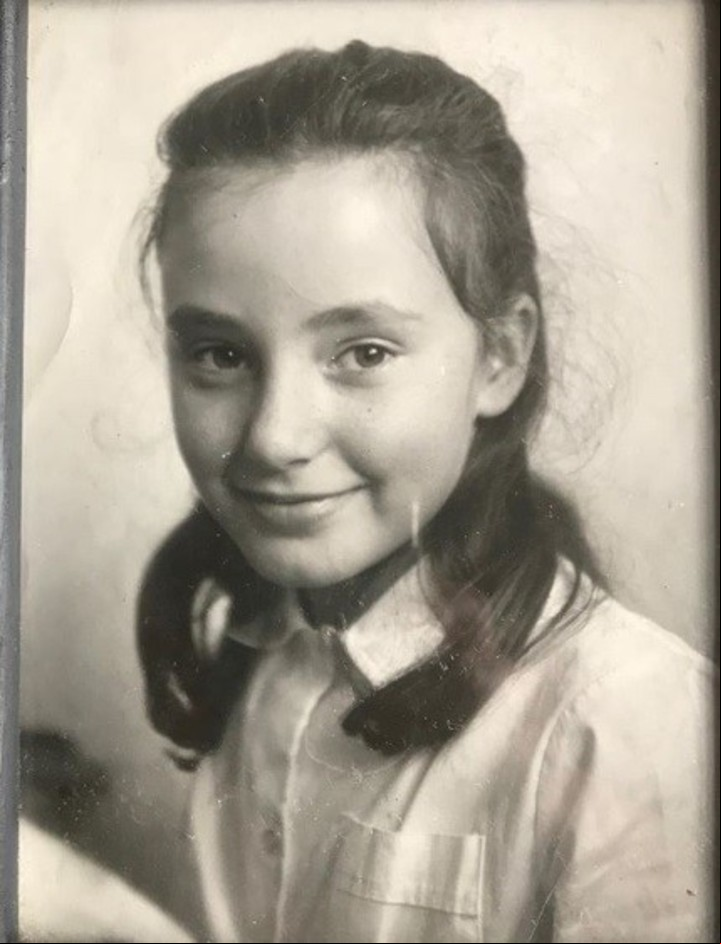 Verónica Langer en su niñez, en Buenos Aires.