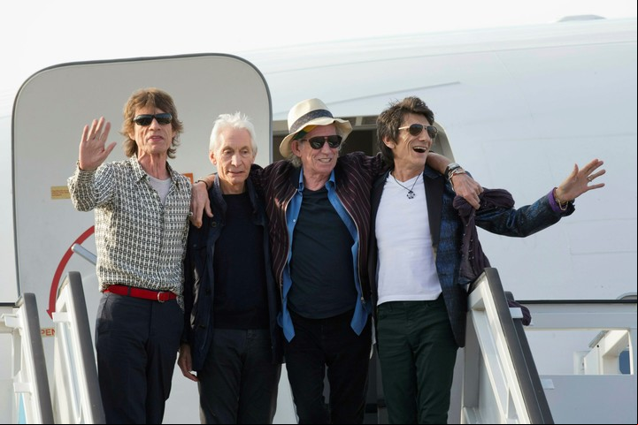Watts junto a los Rolling Stones. Foto: AP