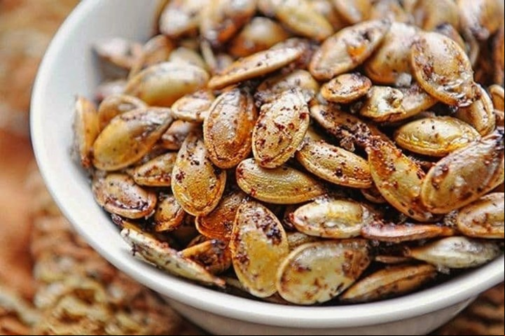 Receta de snack de semillas de zapallo (foto: @nutrición_en_equilibrio)