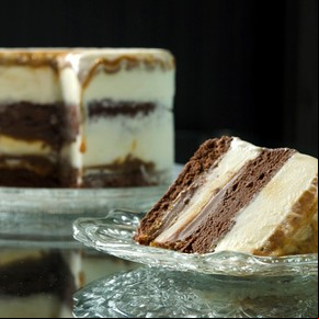 Torta helada de chocolate blanco