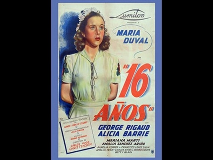 María Duval en el filme "16 años"
