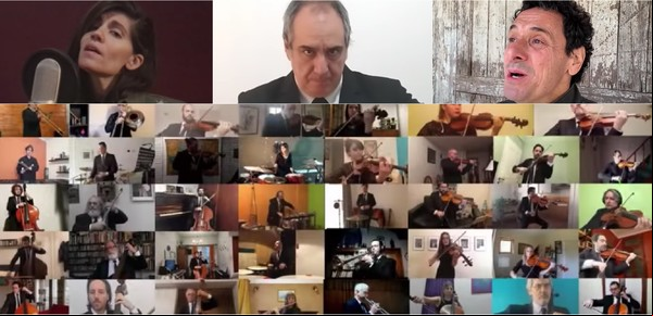Ricardo Mollo, Lula Bertoldi y los músicos del Colón, unidos en una emotiva versión de un clásico de Cerati