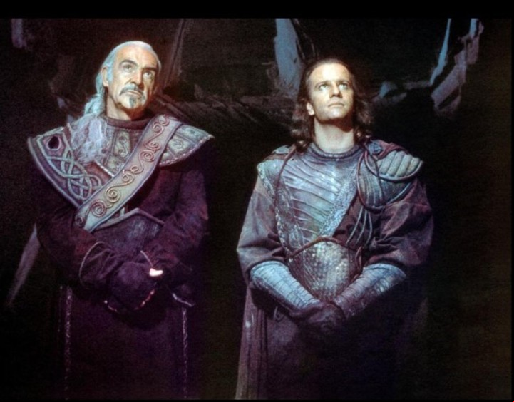 Escena de Highlander 2, con Christopher Lambert y Sean Connery