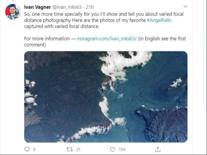 El hilo de Twitter del cosmonauta Ivan Vagner.