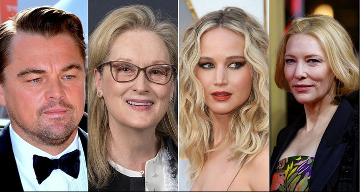 Leo DiCaprio, Meryl Streep, Jennifer Lawrence y Cate Blanchet