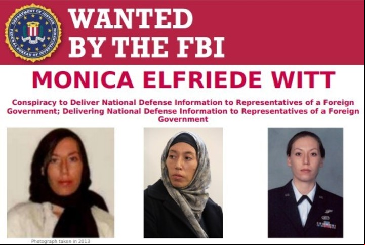 Monica Witt: se la acusa de contrainteligencia por ayudar a hackers iraníes. Fuente FBI
