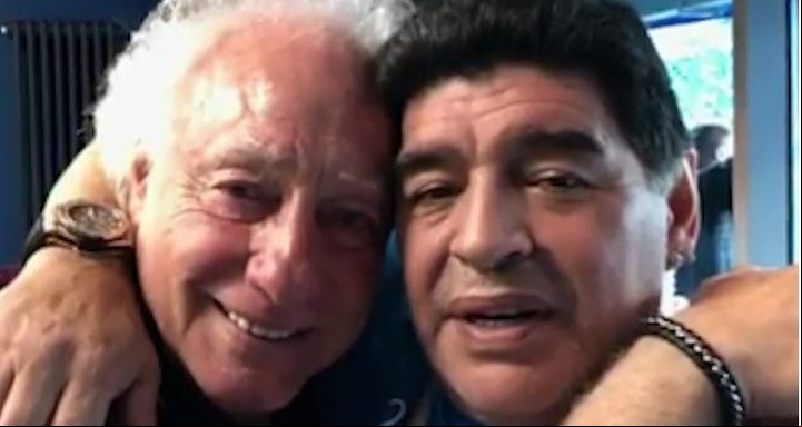 Guillermo Coppola y Diego Maradona.
