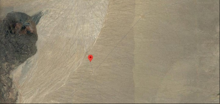 La ubicación de la cabina en Google Earth. Daba escalofríos saber lo sola que estaba.