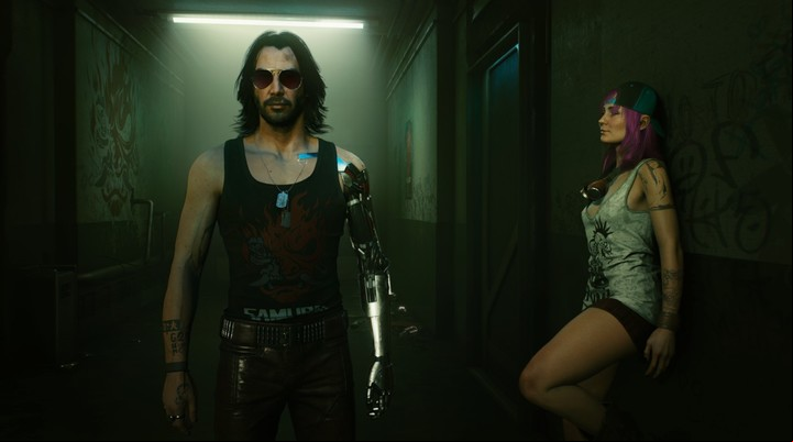 Keanu Reeves interpreta a Johnny Silverhand en Cyberpunk 2077. Foto CD Projekt